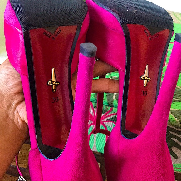 Cesare Paciotti hot pink stiletto heels SZ EU 39 - Picture 6 of 8